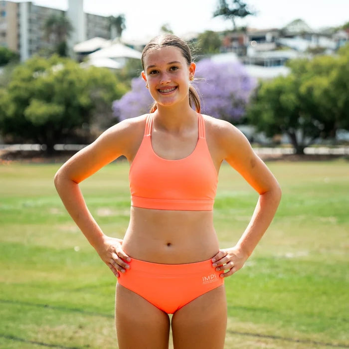girls orange briefs