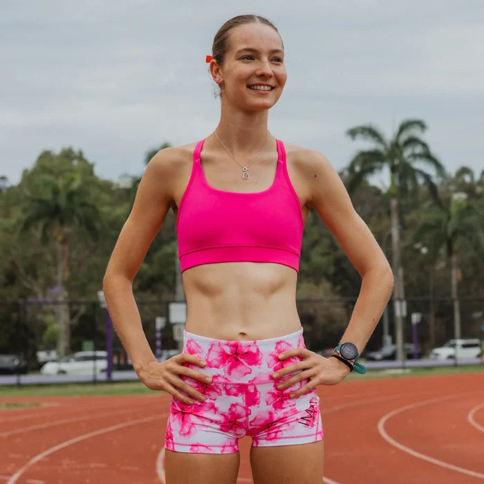 IMPI Running 6 Strap Bra Top - Hot Pink