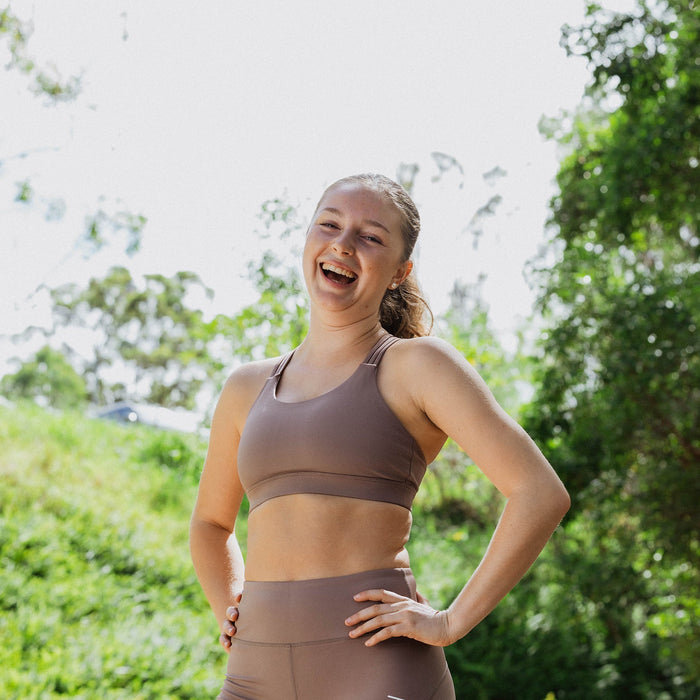 brown sports bra