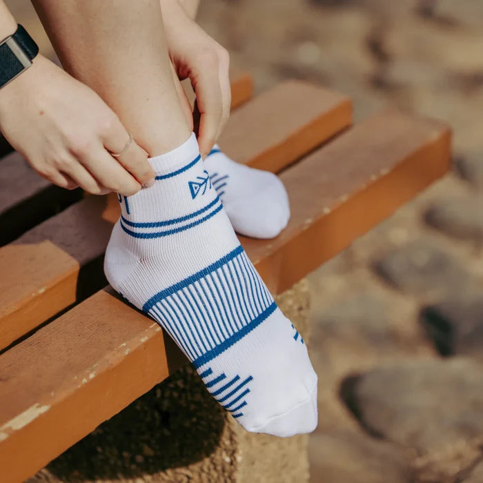 IMPI Shorter Crew Socks - White/Teal