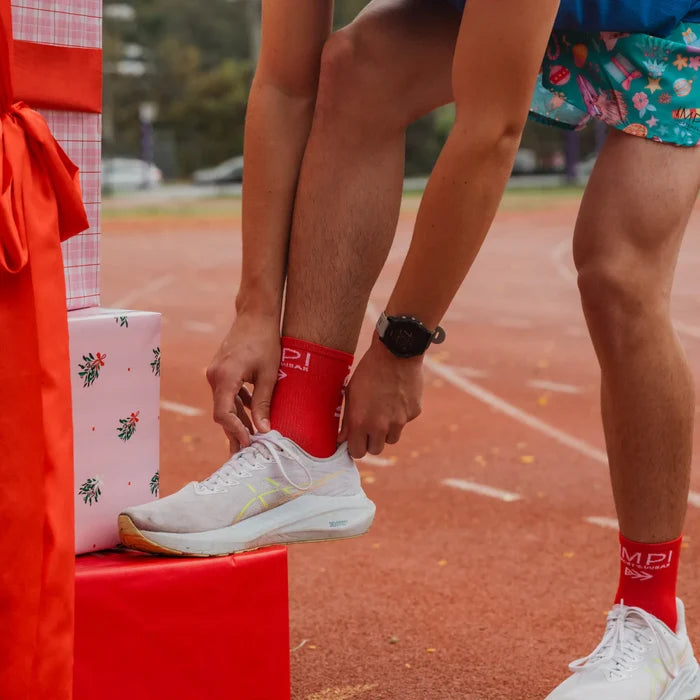 red and white socks