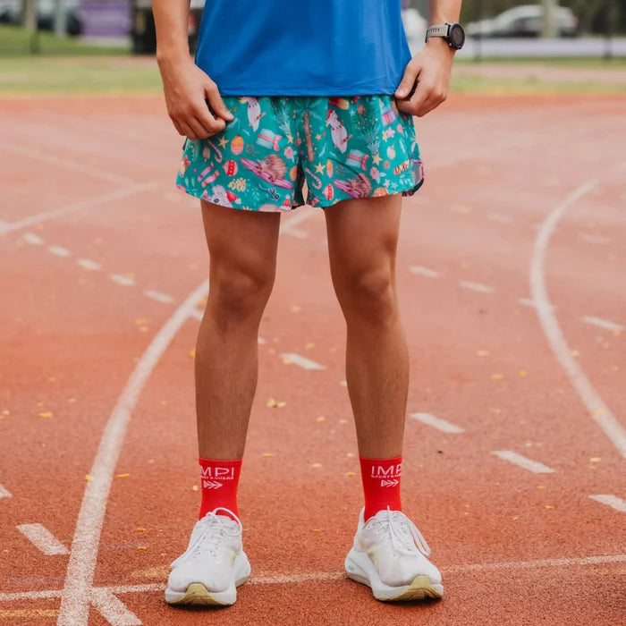 red and white socks