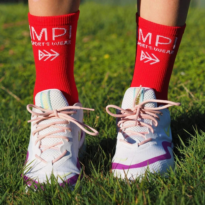 red and white socks