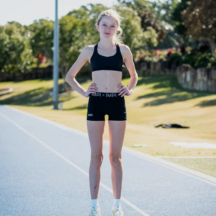 girls black crop top