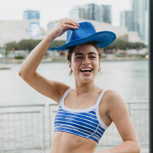 IMPI The Varsity Crop - Blue Stripe