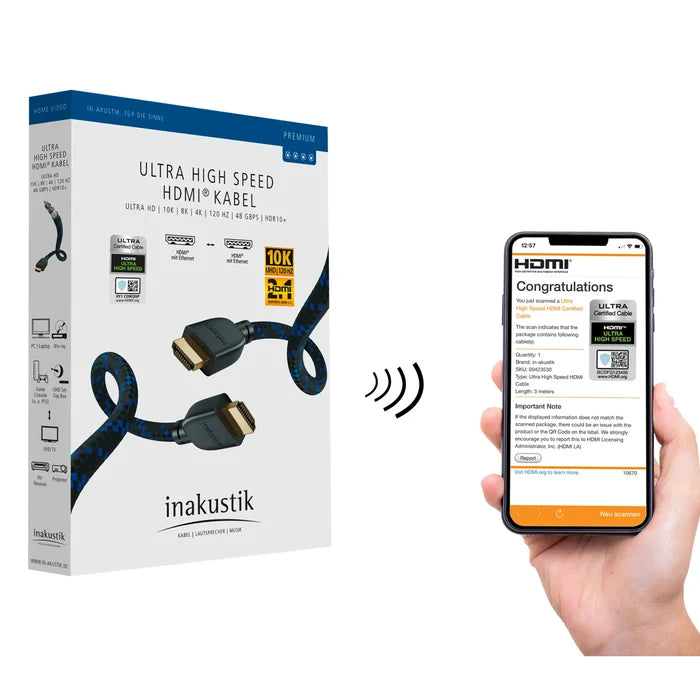 In-Akustik Premium Ultra High Speed HDMI 2.1 cable