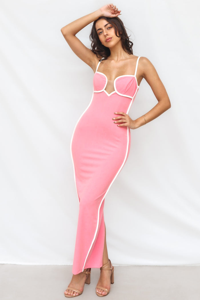 Inaya Maxi Dress - Pink - Runway Goddess