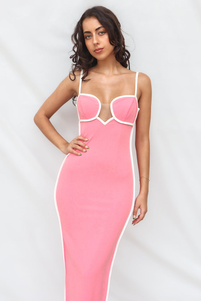 Inaya Maxi Dress - Pink - Runway Goddess