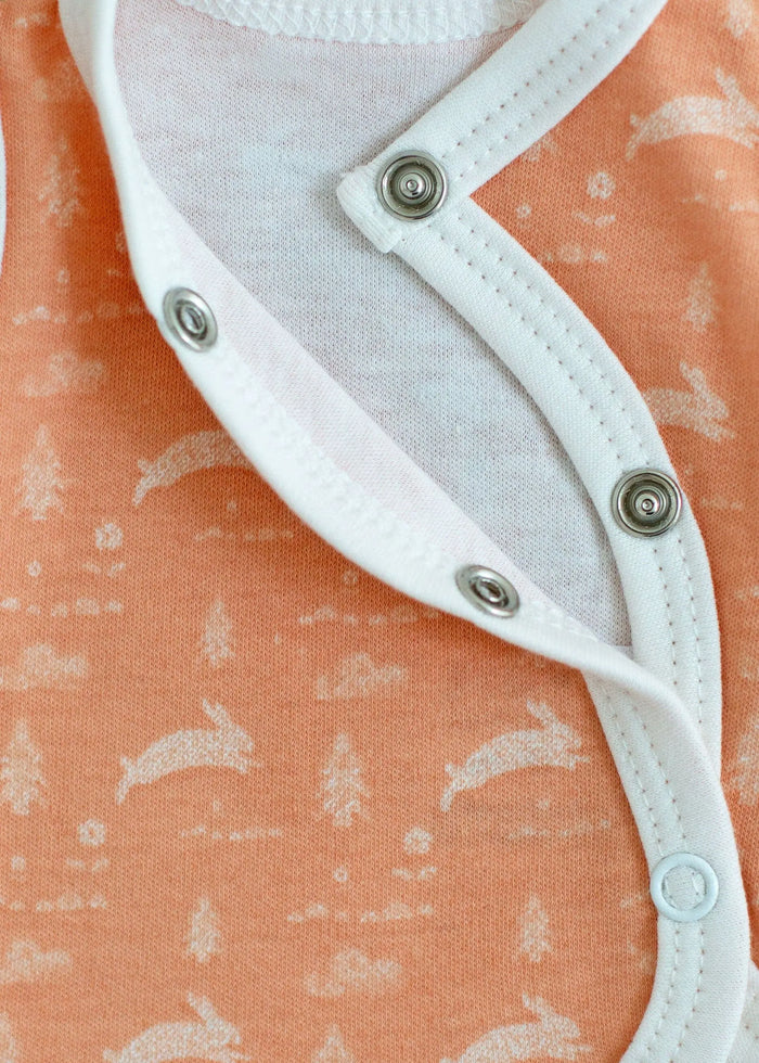 2 piece wrap top & trouser set, Leaping Bunnies, Organic Cotton Top & Trousers Tiny & Small