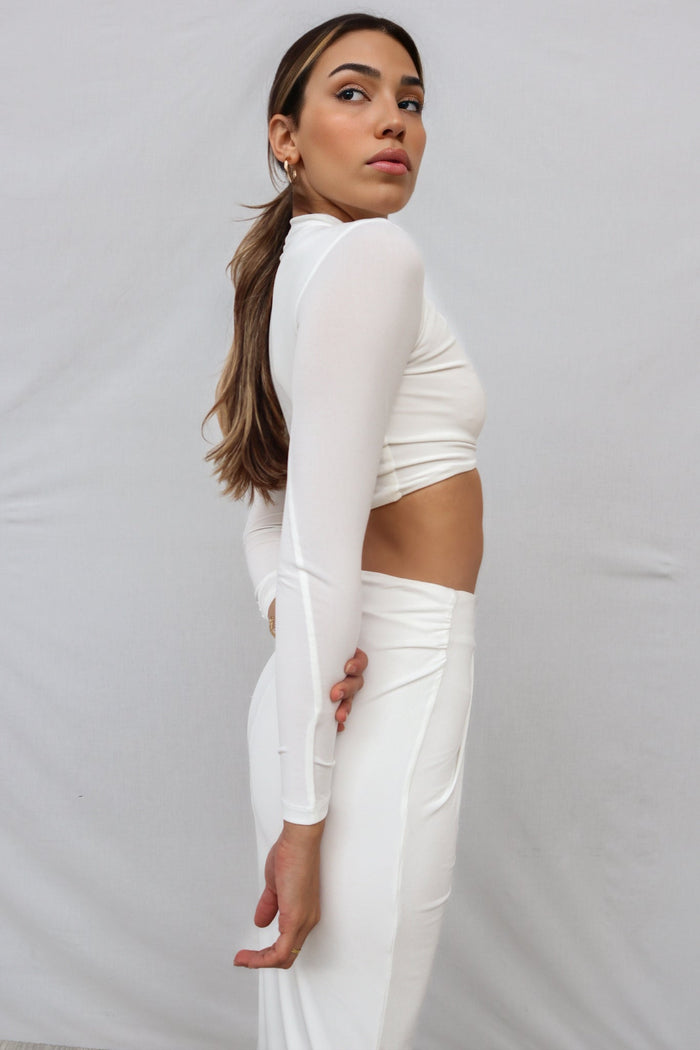 Kaila Set Top - White - Runway Goddess