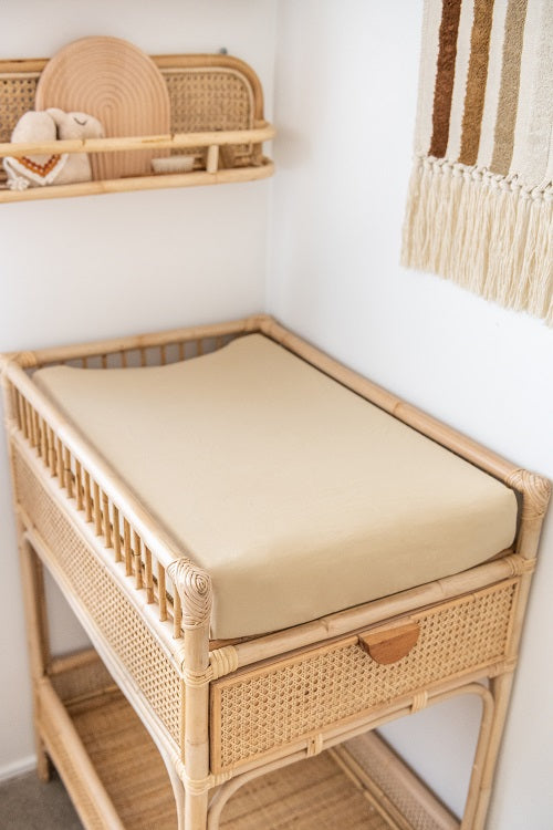 Kiin Organic Bamboo Cotton Change Pad & Bassinet Sheet - Oat