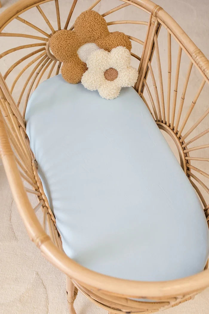 Kiin Organic Bamboo Cotton Change Pad & Bassinet Sheet - Pastel Sky