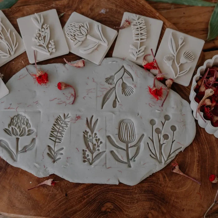 Kinfolk Pantry Australian Native Flower Playdough Eco Stamp Set