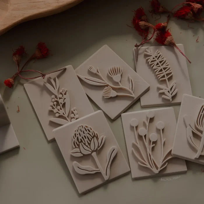 Kinfolk Pantry Australian Native Flower Playdough Eco Stamp Set
