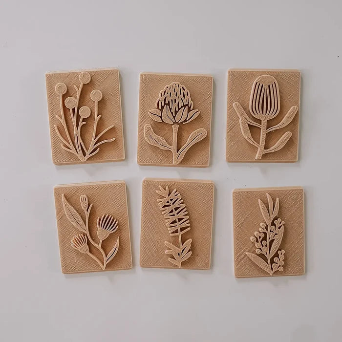 Kinfolk Pantry Australian Native Flower Playdough Eco Stamp Set
