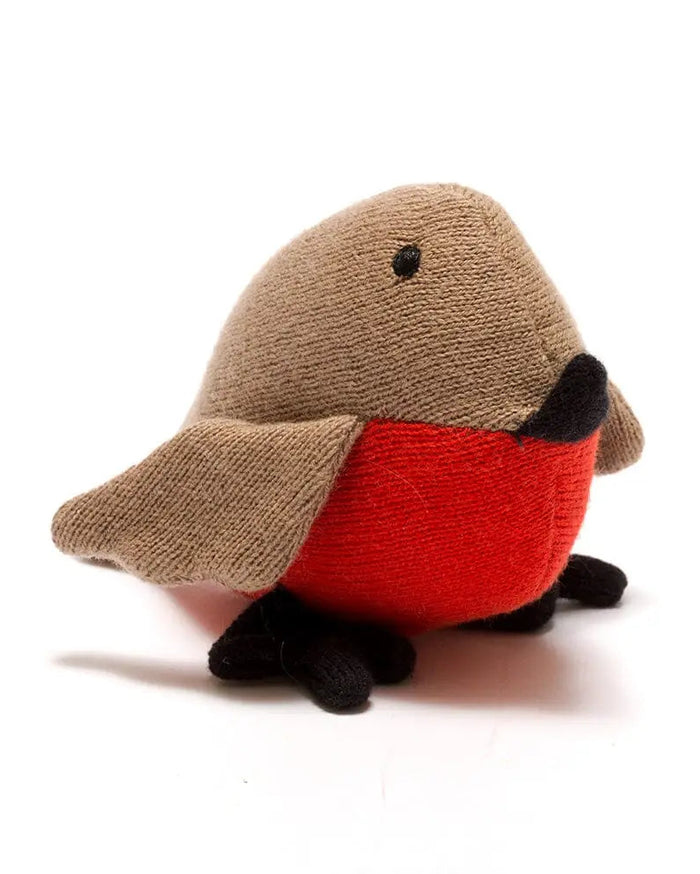 Knitted Cotton Robin Toy Best Years