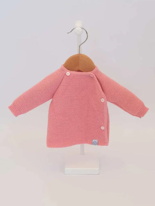 Knitted Dusky Pink Cardigan Cardigan / Jacket La Manufacture de Layette