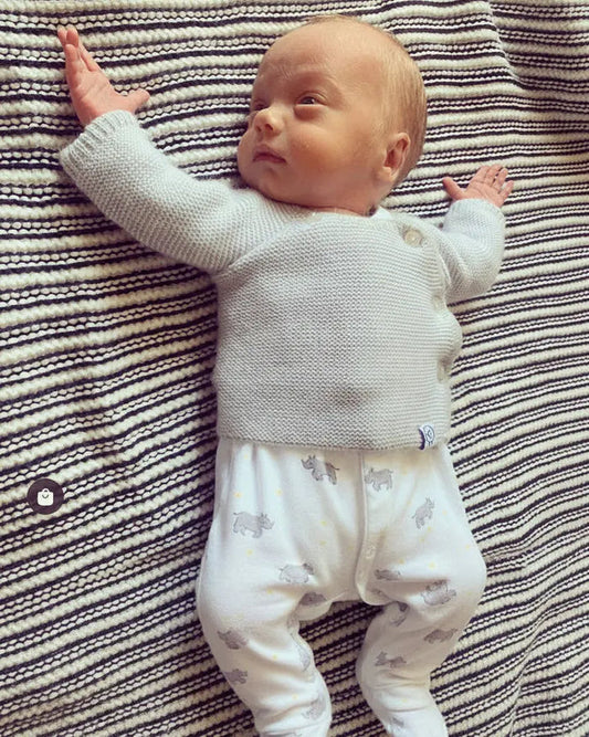 Knitted Grey Cardigan Cardigan / Jacket La Manufacture de Layette