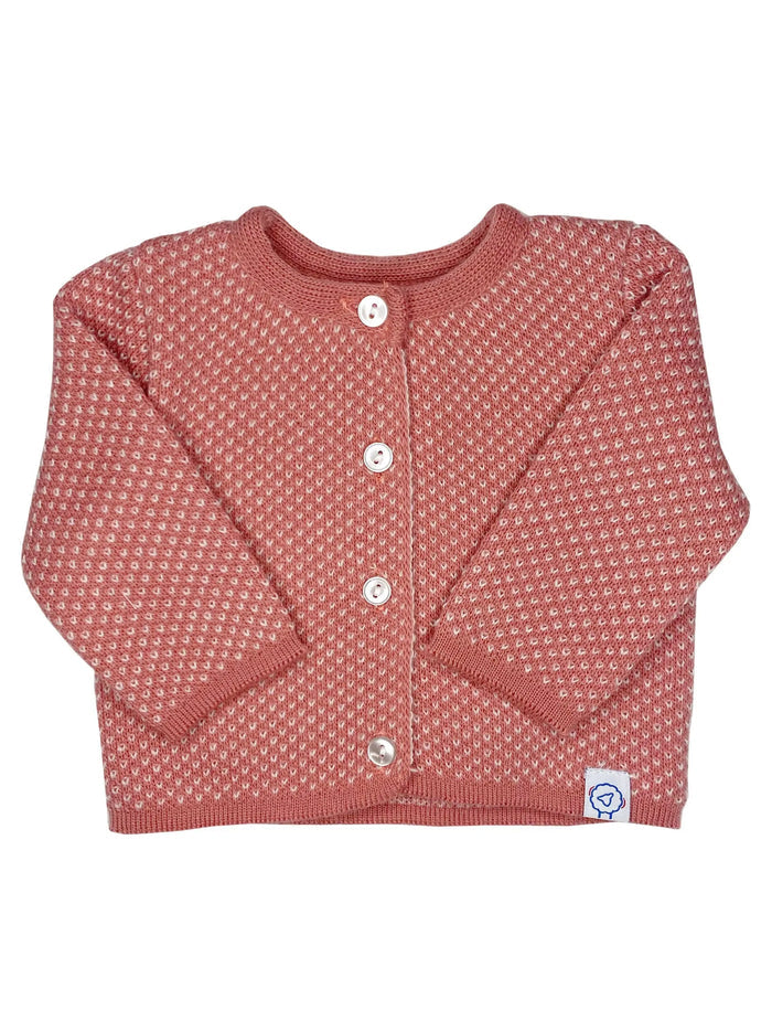 Knitted Pink with flecks Soft Cardigan Cardigan / Jacket La Manufacture de Layette