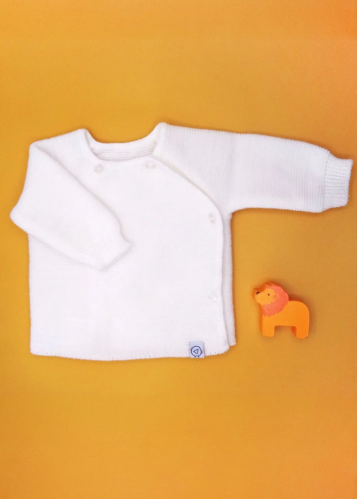 Knitted White Cardigan Cardigan / Jacket La Manufacture de Layette