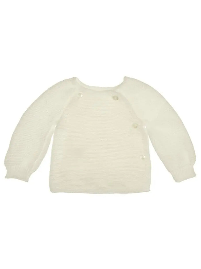 Knitted White Cardigan Cardigan / Jacket La Manufacture de Layette