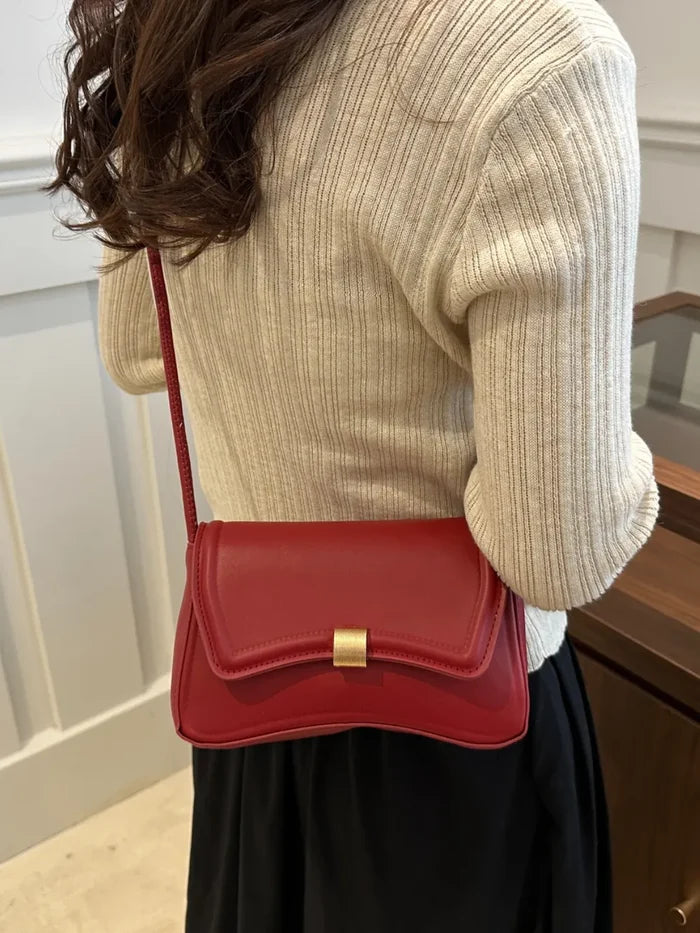 Knotted Strap PU Leather Handbag