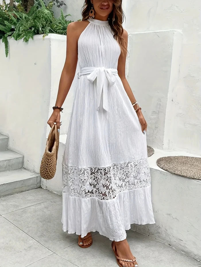 Lace Detail Sleeveless Maxi Cami Dress