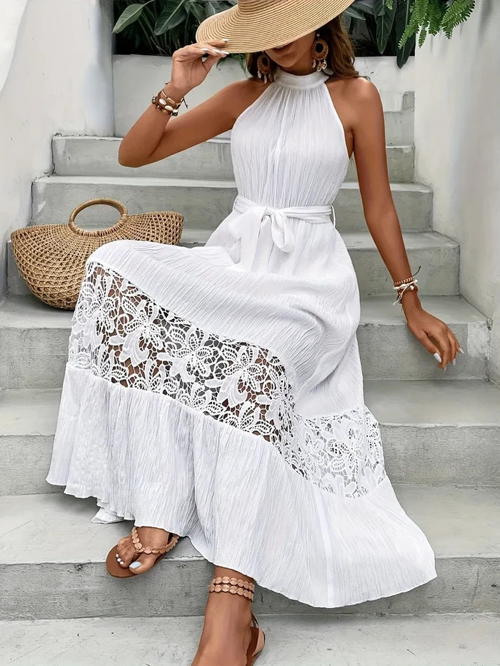 Lace Detail Sleeveless Maxi Cami Dress