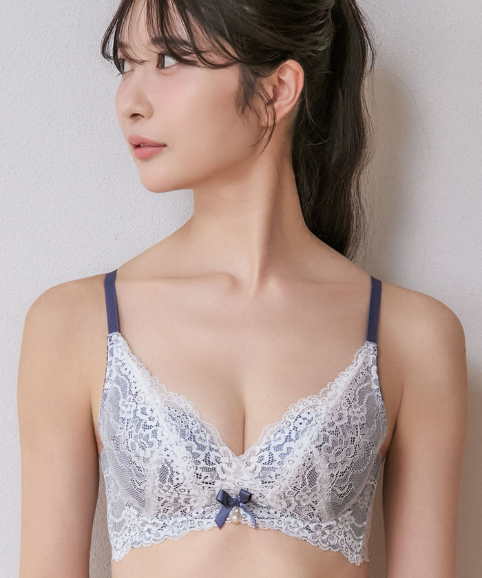 Lace Jewelry Side Support Push-Up Bra