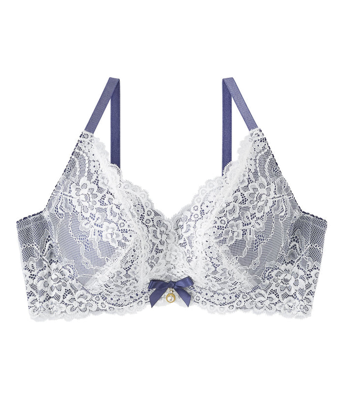 Lace Jewelry Side Support Push-Up Bra