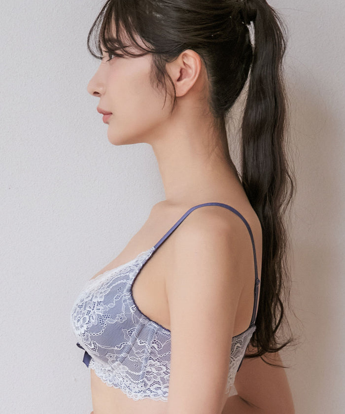 Lace Jewelry Side Support Push-Up Bra