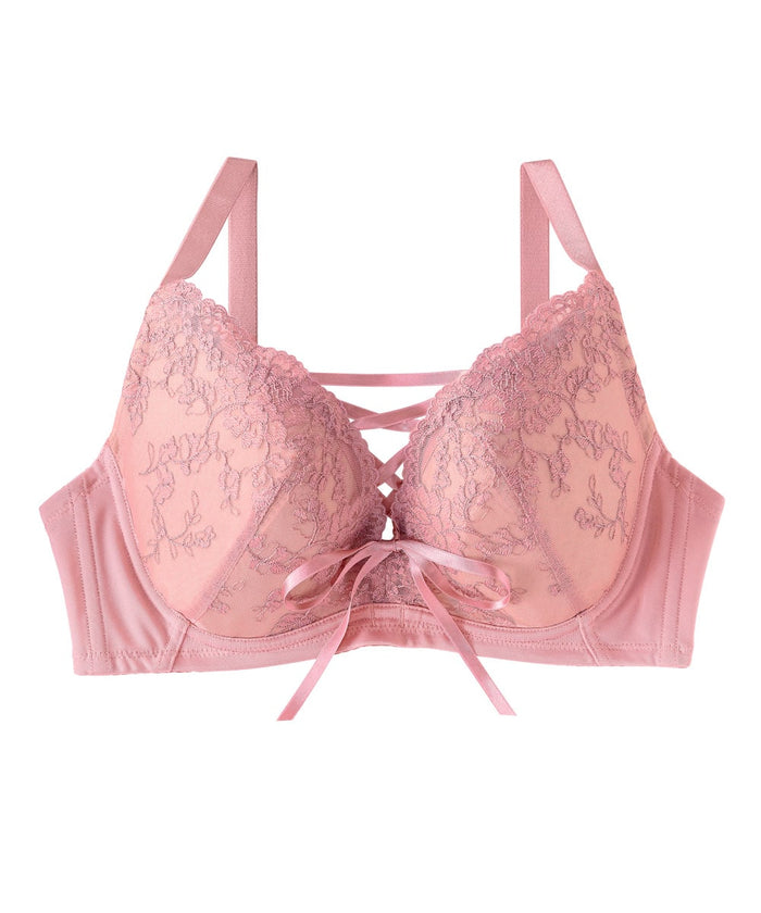 Lace-Up Adhesive Side Support Push-Up Bra (F-G-H Cup)