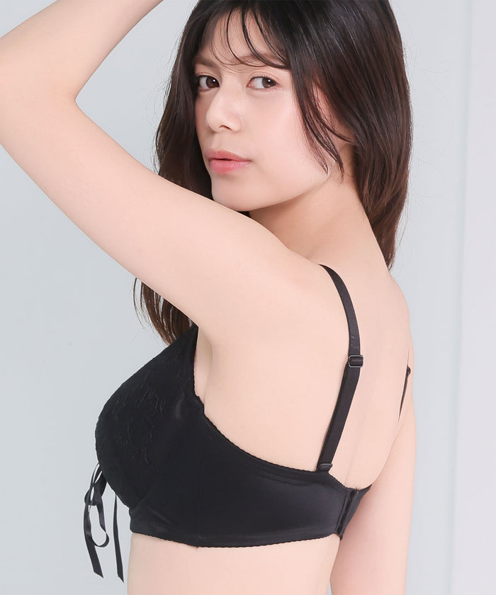 Lace-Up Adhesive Side Support Push-Up Bra (F-G-H Cup)