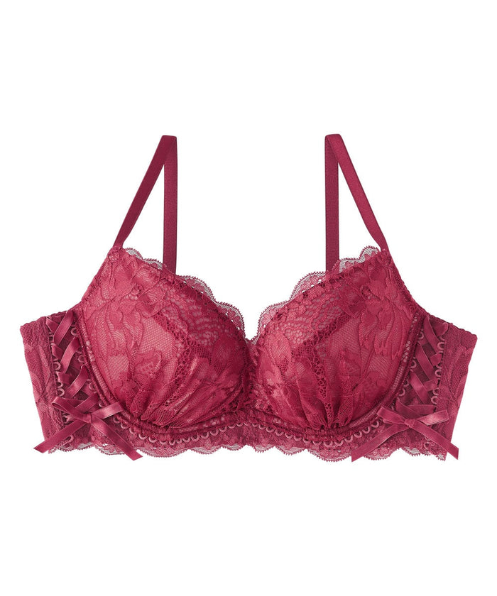 Lace-Up Side Support Push-Up Bra