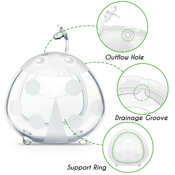 Ladybug Silicone Milk Collector 2 Pack (40ml) + Carry Bag Bluestone