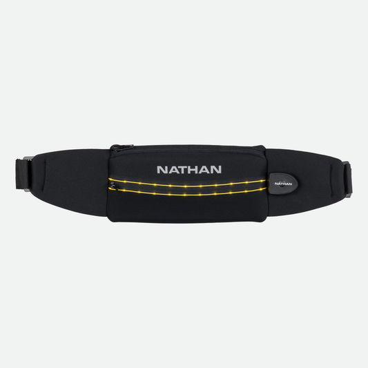 color:Black/High Vis Yellow||view:SKU Image Primary||seo:Nathan Laser Light 5K Belt RX - Black/High Vis Yellow - Front of Belt