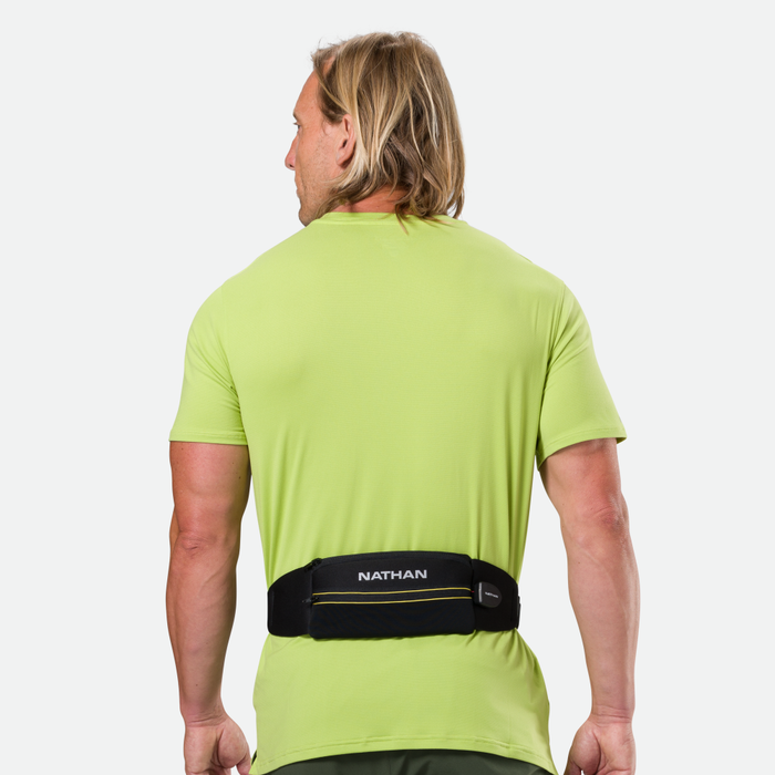 color:Black/High Vis Yellow||seo:Nathan Laser Light 5K Belt RX - Black/High Vis Yellow - On Model - Back View