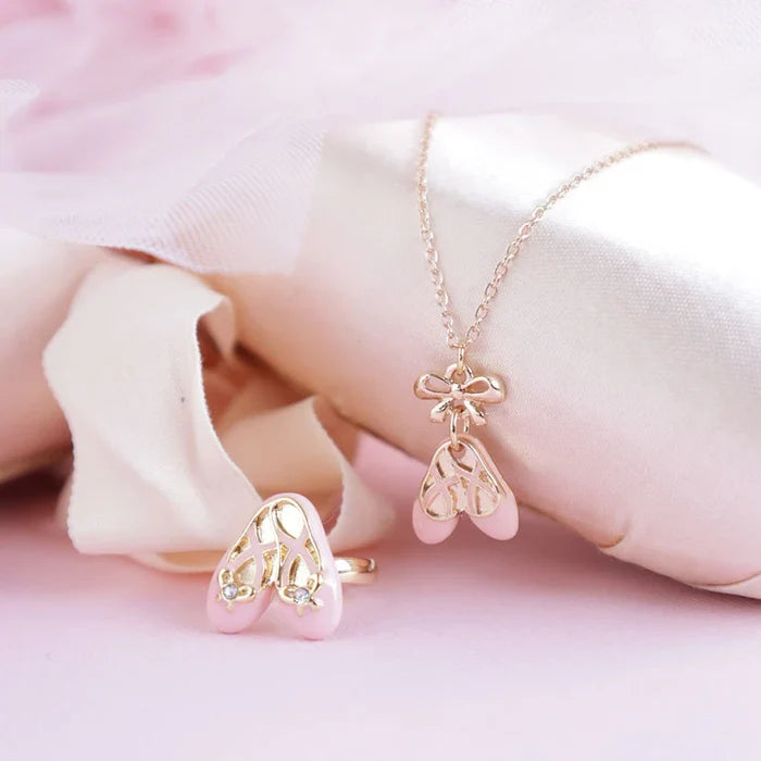 Lauren Hinkley Pink Ballet Slippers Necklace