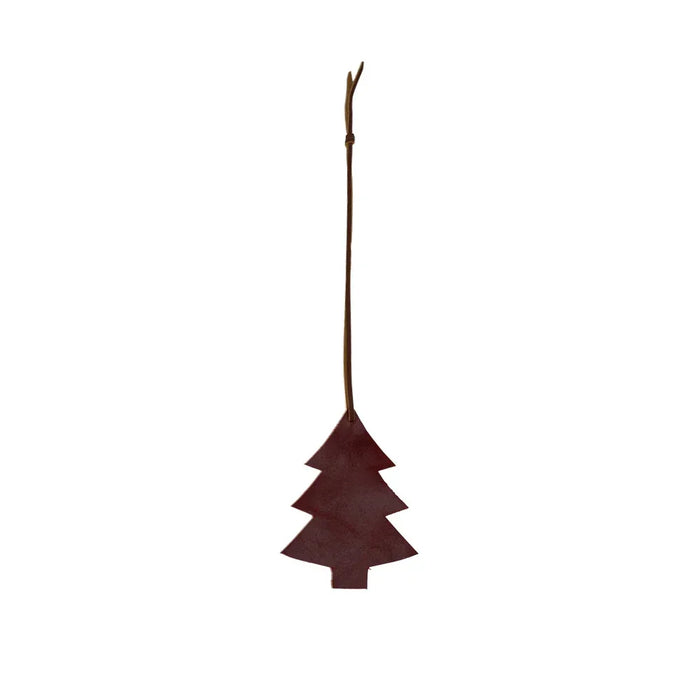 Decorative brown tree-shaped ornament on a white background  #color_oxblood