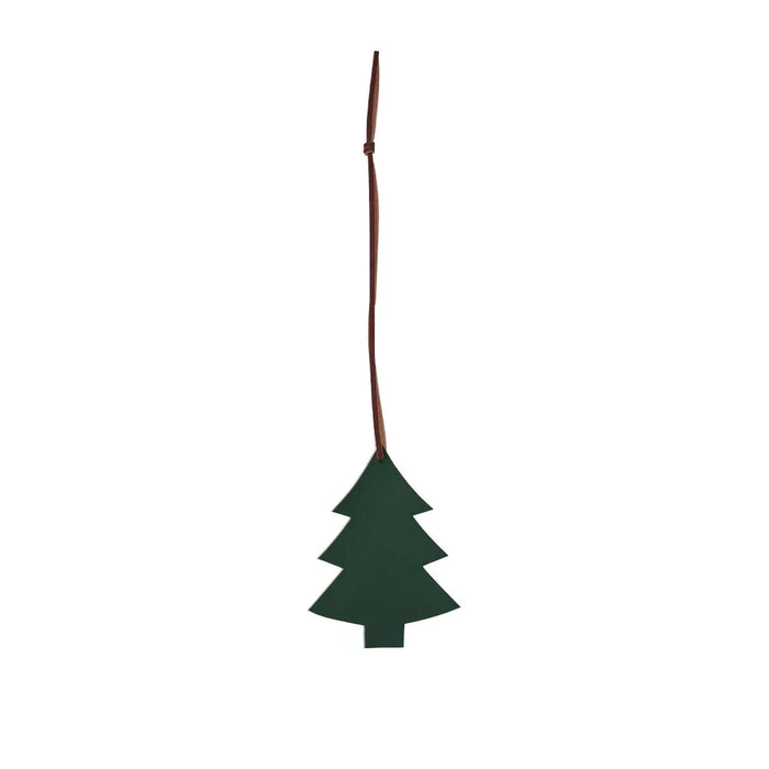 Green Christmas tree ornament on a white background #color_pine