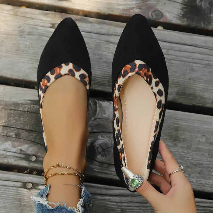 Leopard Pointed Toe Slip-Ons