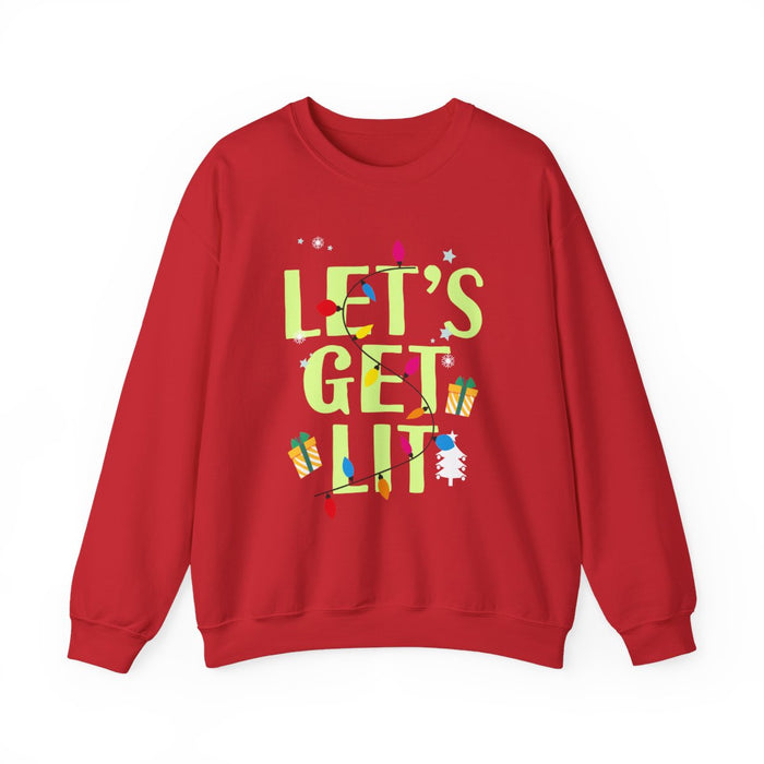 Let's Get Lit Christmas Sweatshirt - funny sweatshirt by Cheeky Business