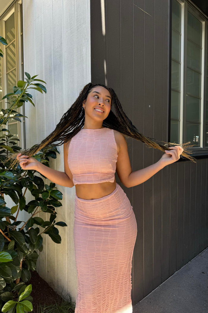 Lilah Set Skirt - Pink - Runway Goddess