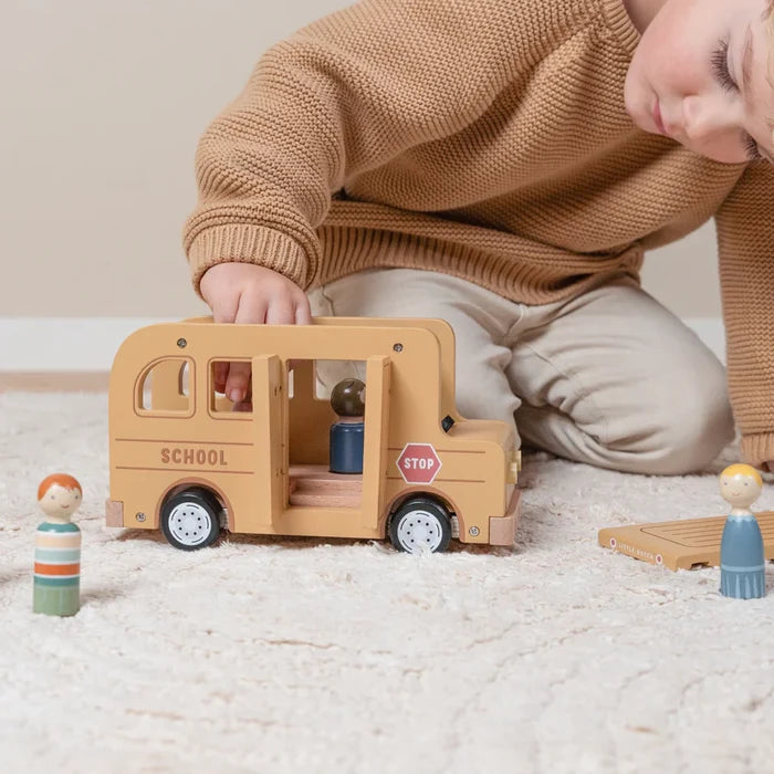 Little Dutch Wooden School Bus