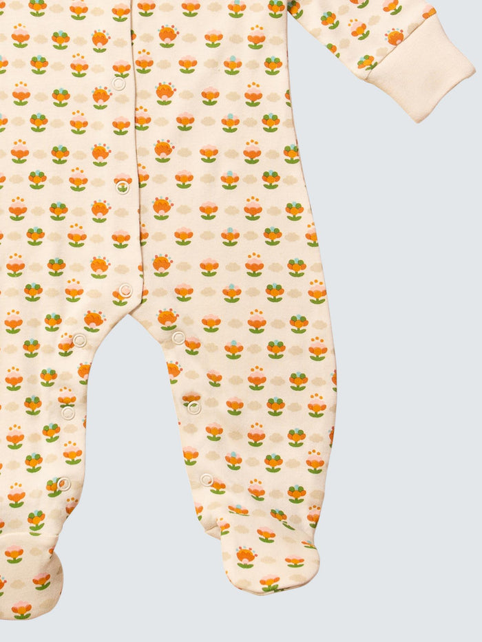 Little Green Radicals Organic Cotton Blooms Babygrow, Little Blooms Sleepsuit / Babygrow Little Green Radicals
