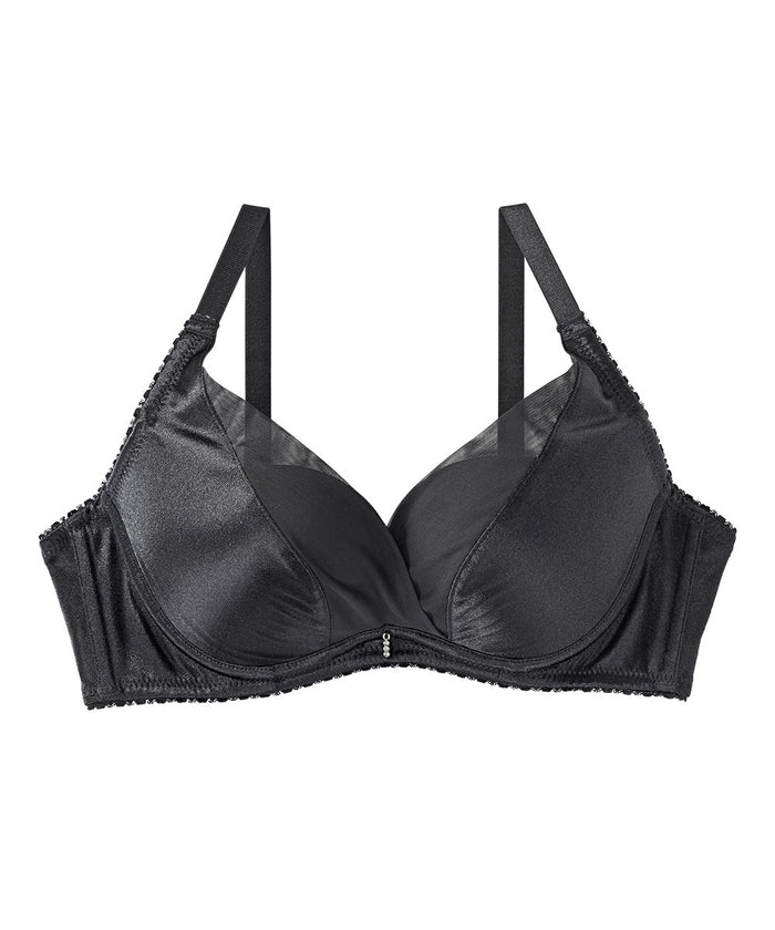 Lustrous Satin Side Support Lace Push-Up Bra