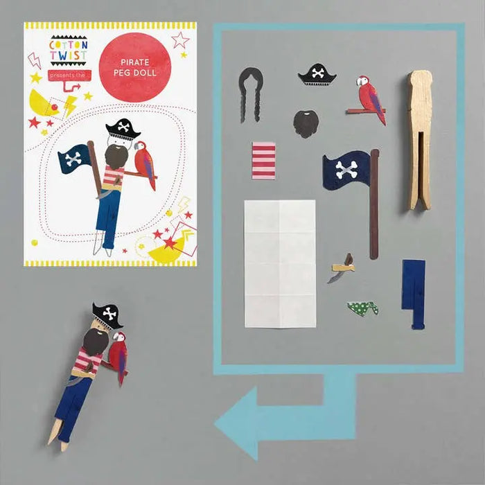Make Your Own Pirate Peg Doll Sibling Gifts Cotton Twist