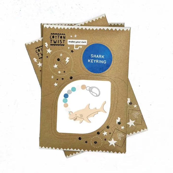 Make Your Own Shark Keyring Sibling Gifts Cotton Twist