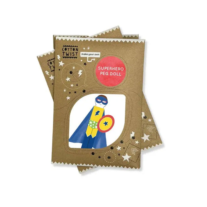 Make Your Own Superhero Peg Doll Sibling Gifts Cotton Twist