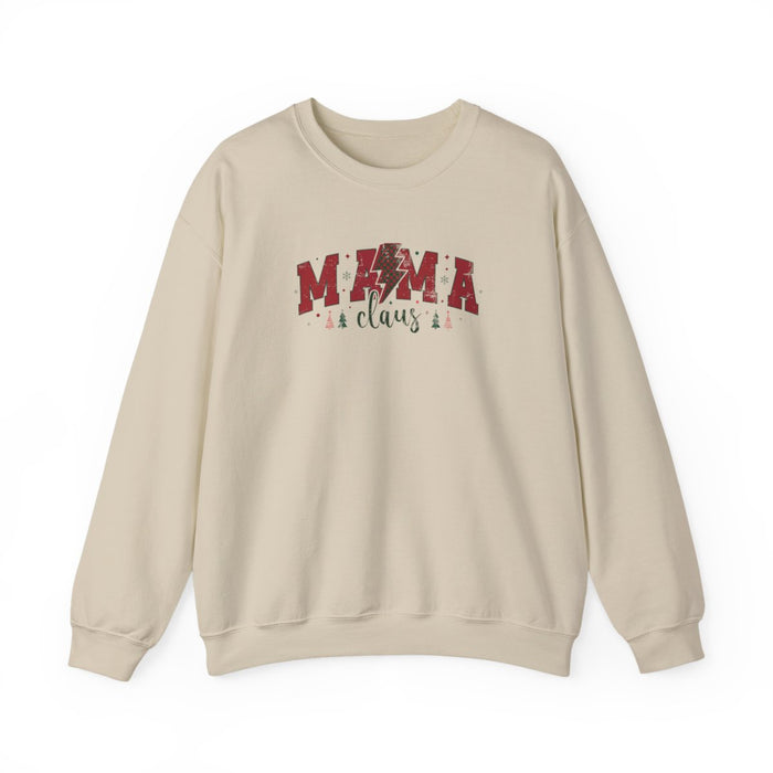 light pink sweatshirt with mama claus funny christmas design